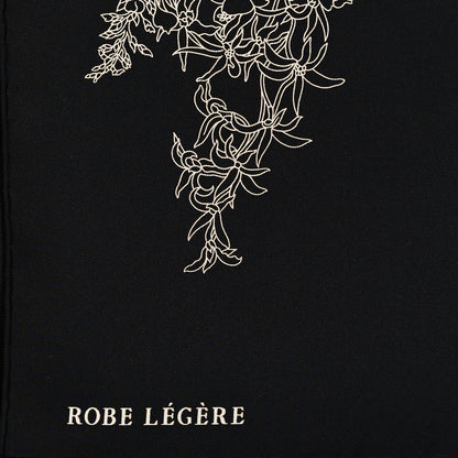 Hermes Silk Robe Legere Scarf 90 Black White 4 of 4