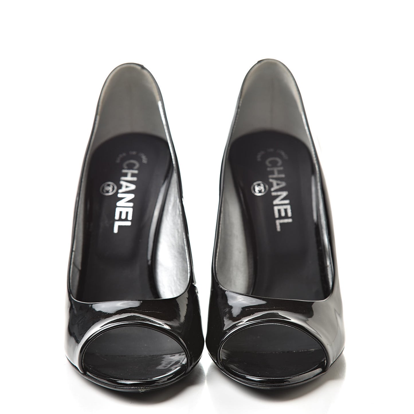 Patent Open Toe CC Pumps 37 Black