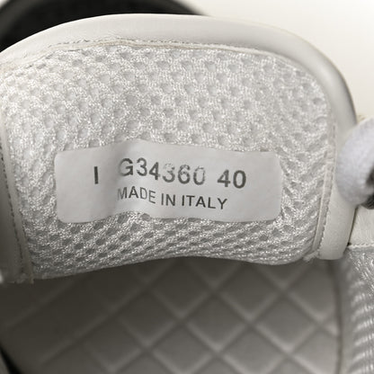 Chanel Tweed Suede Calfskin CC Sneakers 40 Black White 8 of 9