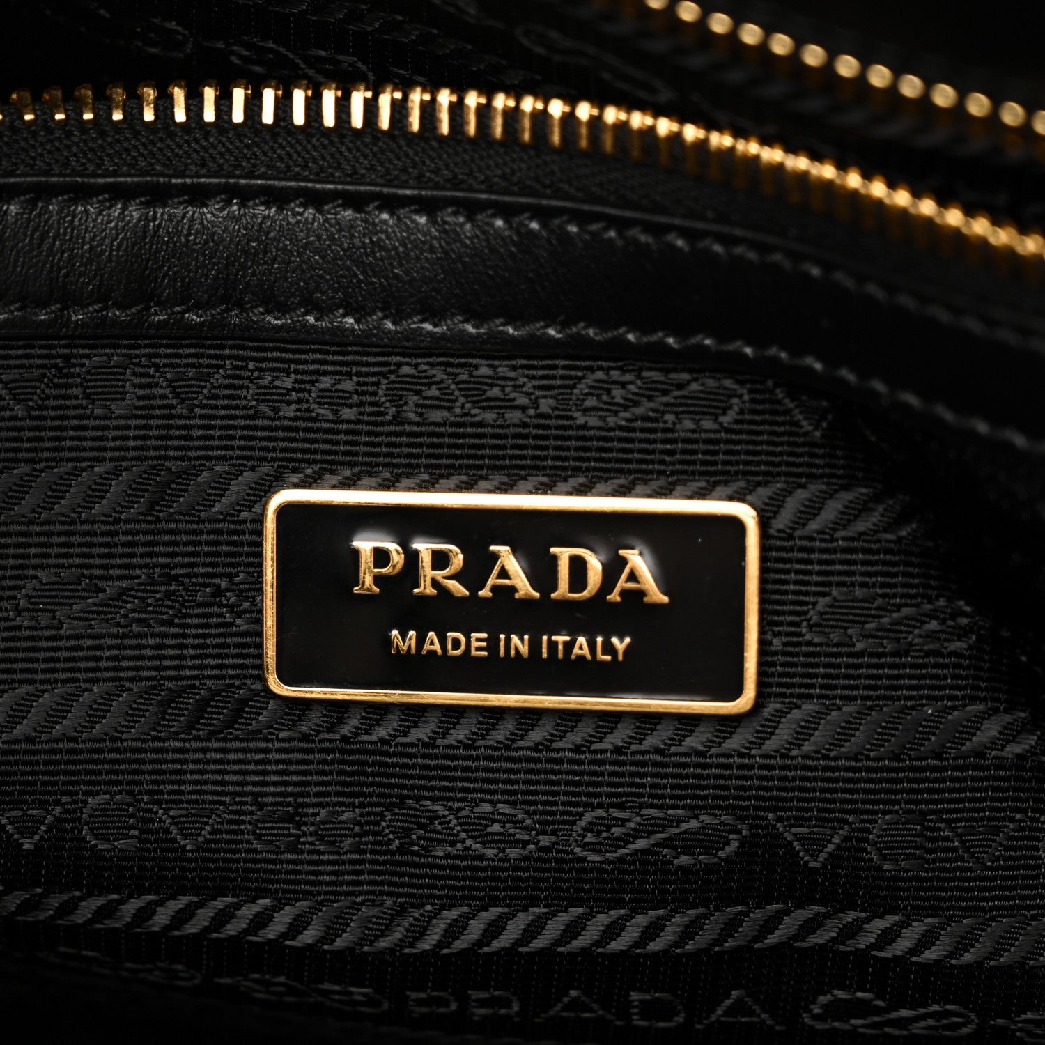 Prada Jacquard Saffiano Triangolo Symbole Embroidered Large Tote Black Corda 6 of 9