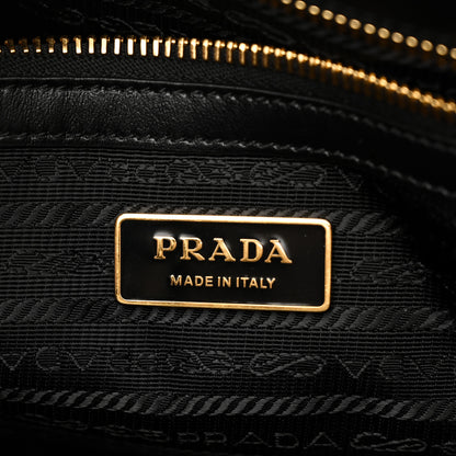 Prada Jacquard Saffiano Triangolo Symbole Embroidered Large Tote Black Corda 6 of 9
