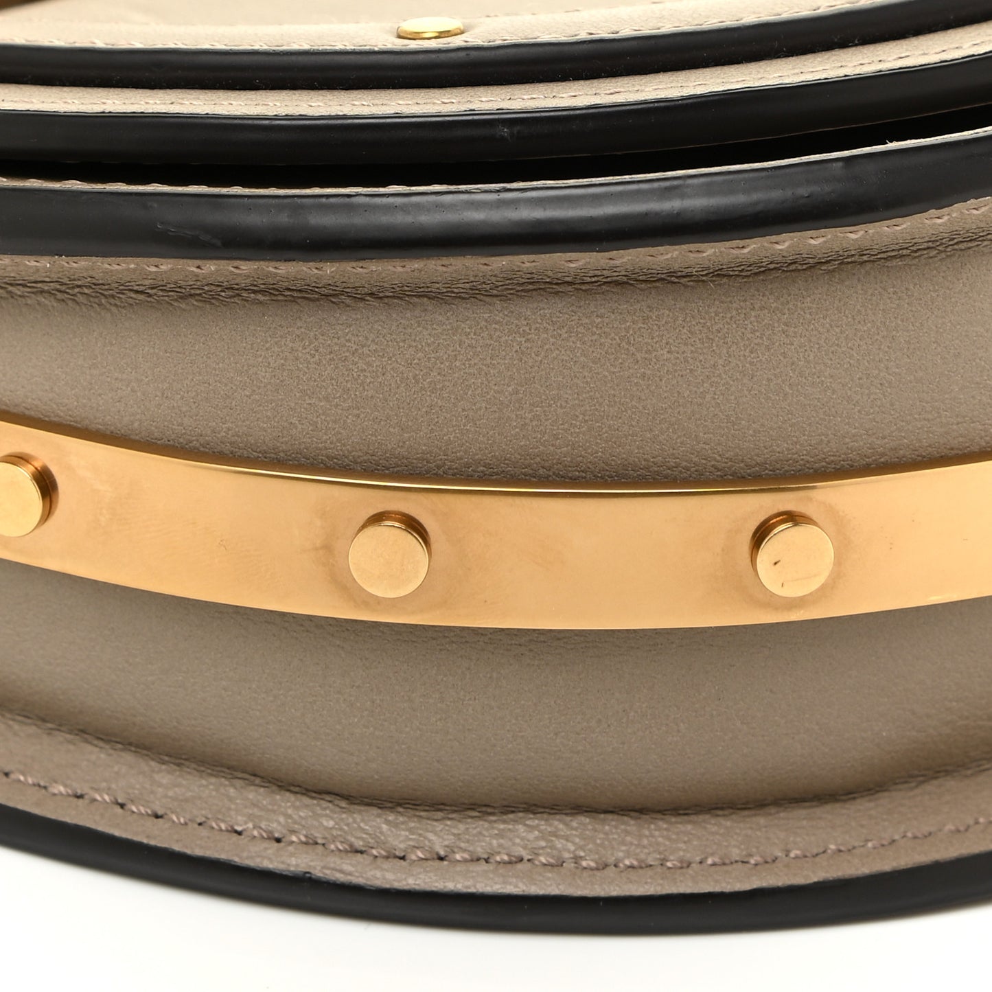 Calfskin Small Nile Bracelet Minaudiere Bag Motty Grey