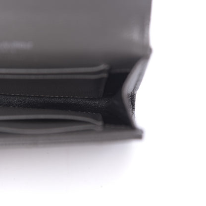 Saint Laurent Grain De Poudre Matelasse Chevron Small Monogram Envelope Wallet Earth 5 of 10
