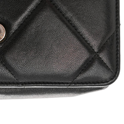 Chanel Shiny Goatskin Quilted Chanel 19 Wallet On Chain WOC Black 13 of 23
