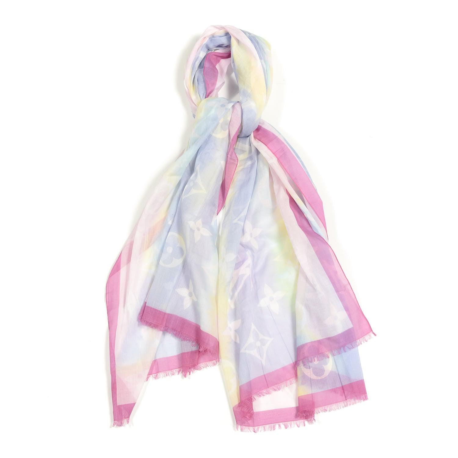 Louis Vuitton Cotton Monogram Escale Pareo Stole Rose 1 of 5