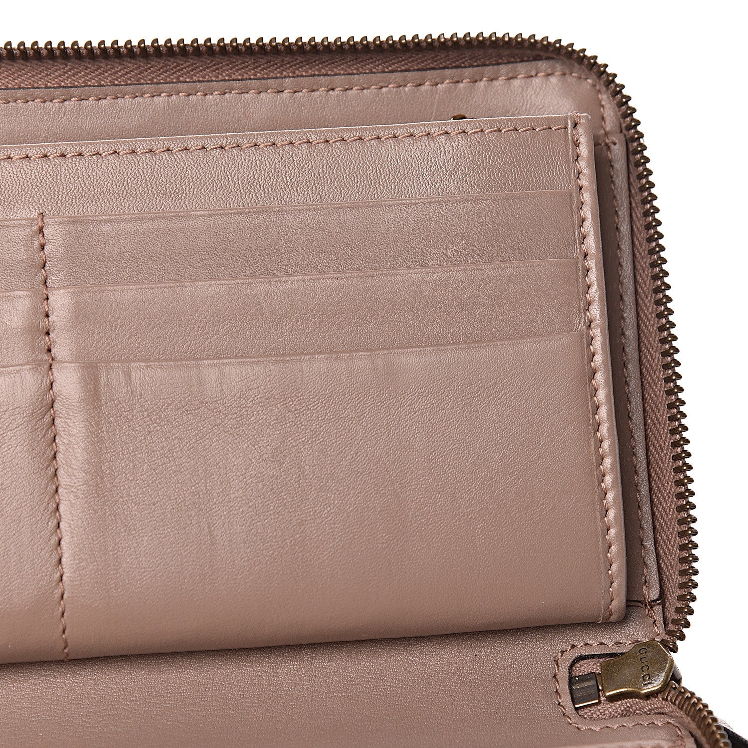 Gucci Calfskin Matelasse GG Marmont Zip Around Organizer Wallet Porcelain Rose 17 of 17