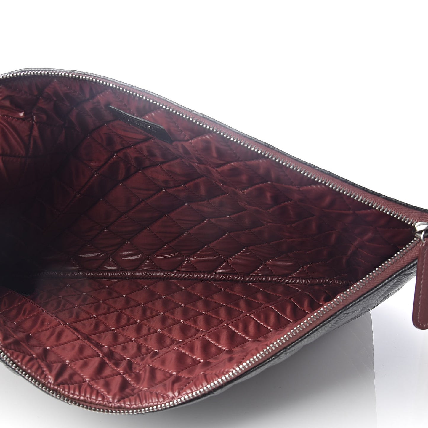 Caviar Quilted Large Cosmetic Case Black