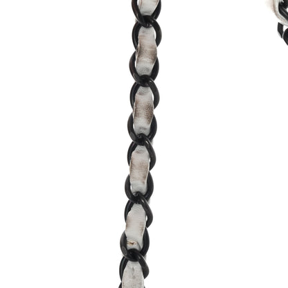 Chanel Lambskin Crystal Embroidered Medium Garden Of Versailles Double Flap Black White 9 of 11