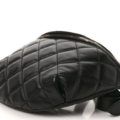 Chanel Lambskin Quilted Waist Belt Bag Black 9 of 9
