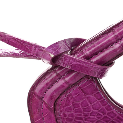Nancy Gonzalez Crocodile Satchel Fuchsia 12 of 16