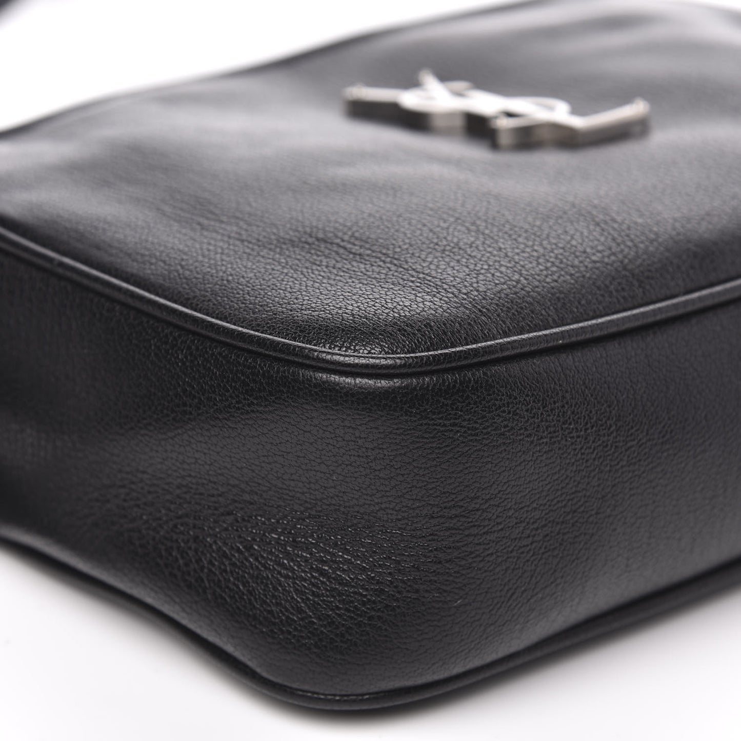 Grained Lambskin Monogram Lou Camera Bag Black