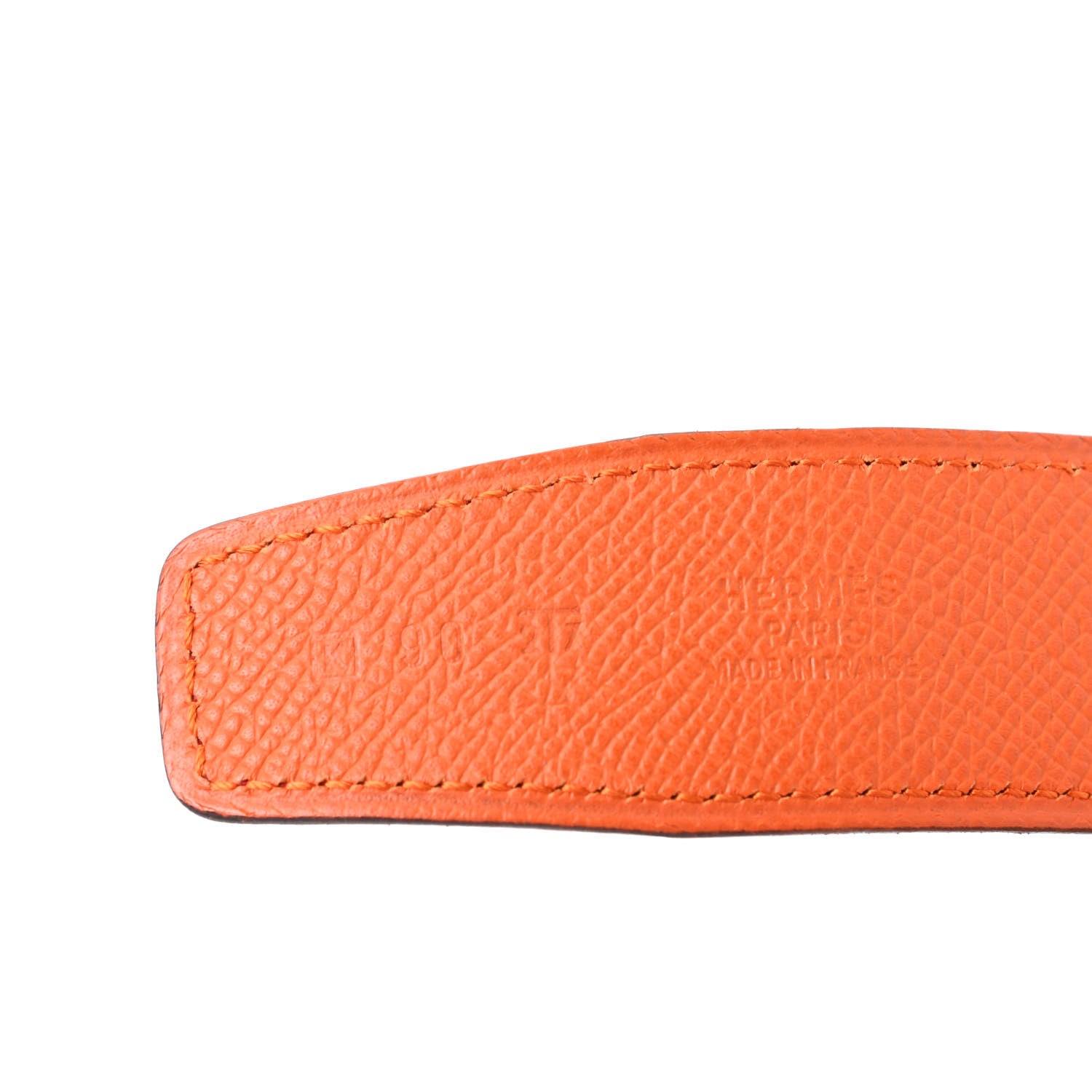Hermes Epsom Swift 32mm Belt Strap 90 Orange Vermillion 3 of 5
