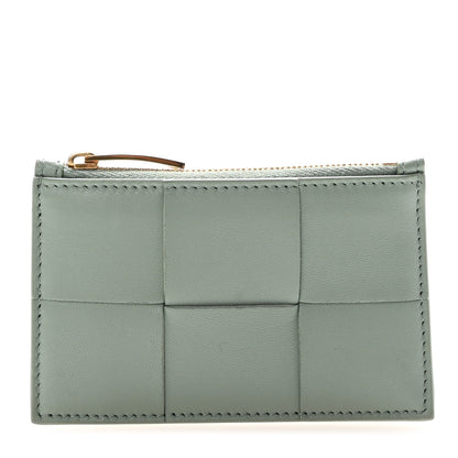 Bottega Veneta Nappa Maxi Intrecciato Zipped Card Case New Sauge 1 of 7