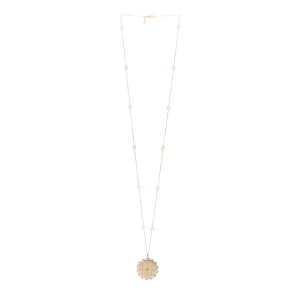 Gucci 18K Yellow Gold Enamel Icon Blooms Necklace White 3 of 5