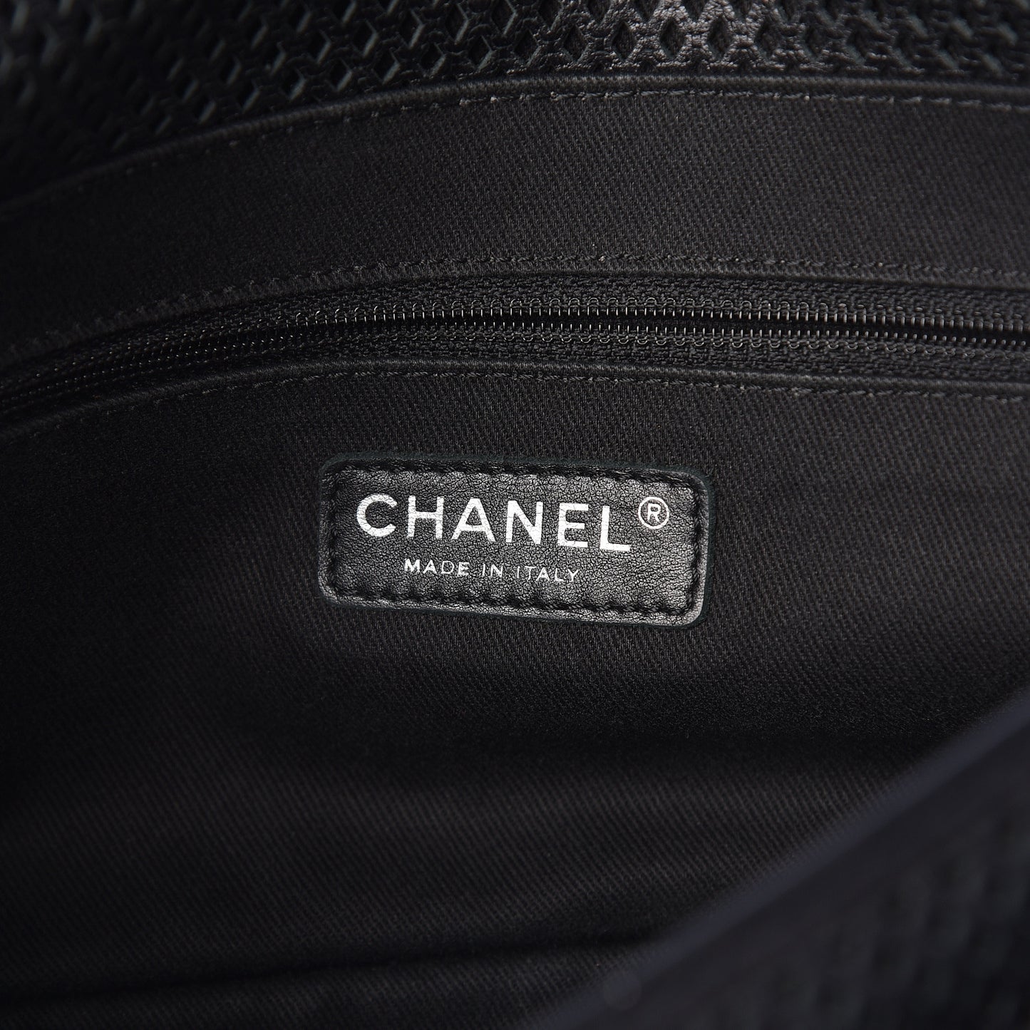 Perforated Calfskin Large Up In The Air Flap Black