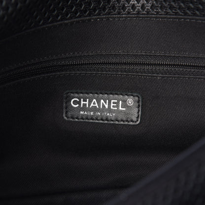 Chanel Perforated Calfskin Large Up In The Air Flap Black 6 of 10