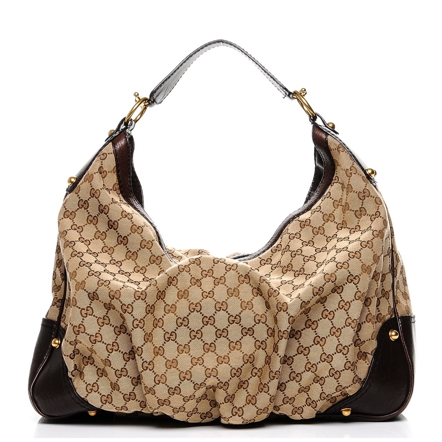 Monogram Large Jockey Hobo Dark Brown