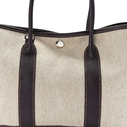 Hermes Buffle Skipper Toile Garden Party 30 TPM Marron Fonce 7 of 10