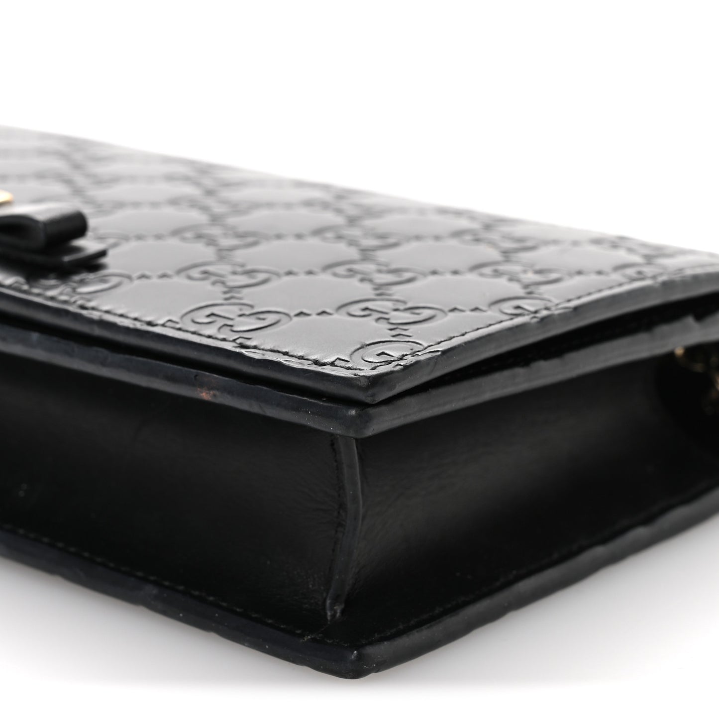 Guccissima Signature Bowy Chain Wallet Black