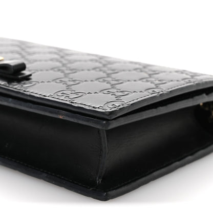 Gucci Guccissima Signature Bowy Chain Wallet Black 9 of 11