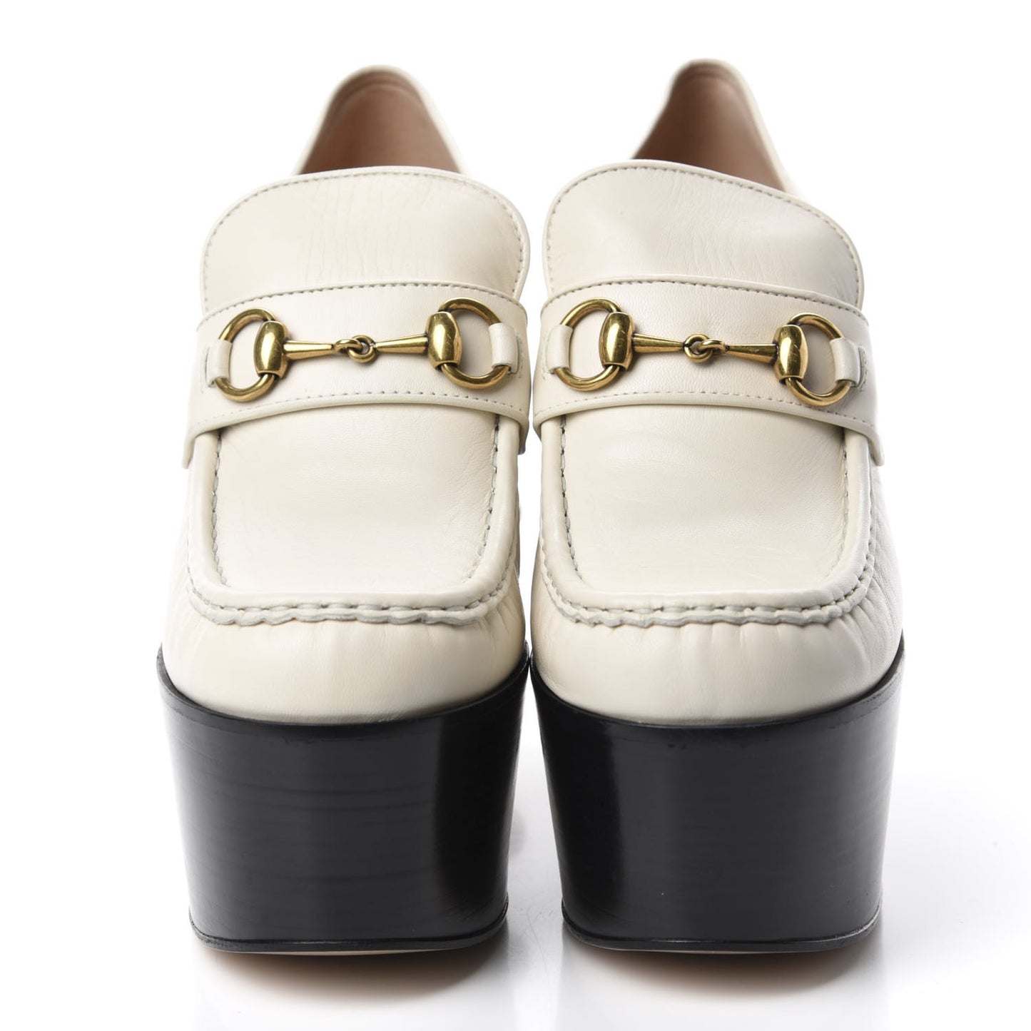 Malaga Kid Pearl Studded Vegas Platform Loafers 39 Mystic White