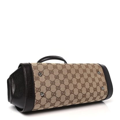 Gucci Monogram Bamboo Bullet Bag Dark Brown 4 of 15