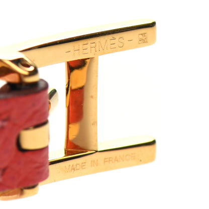 Hermes Epsom Behapi Double Tour Wrap Bracelet S Rose Jaipur Vermilion 4 of 5