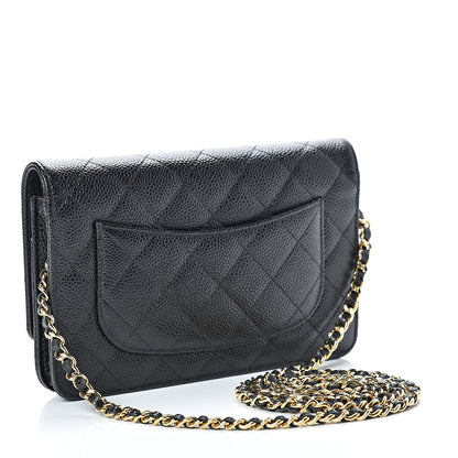 Chanel Caviar Quilted Wallet On Chain WOC Black 2 of 10