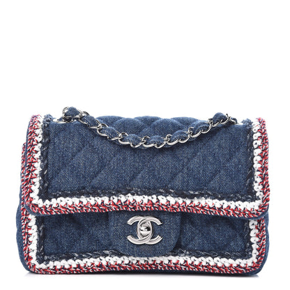 Chanel Denim Braided Mini Rectangular Flap Bag Blue 1 of 10