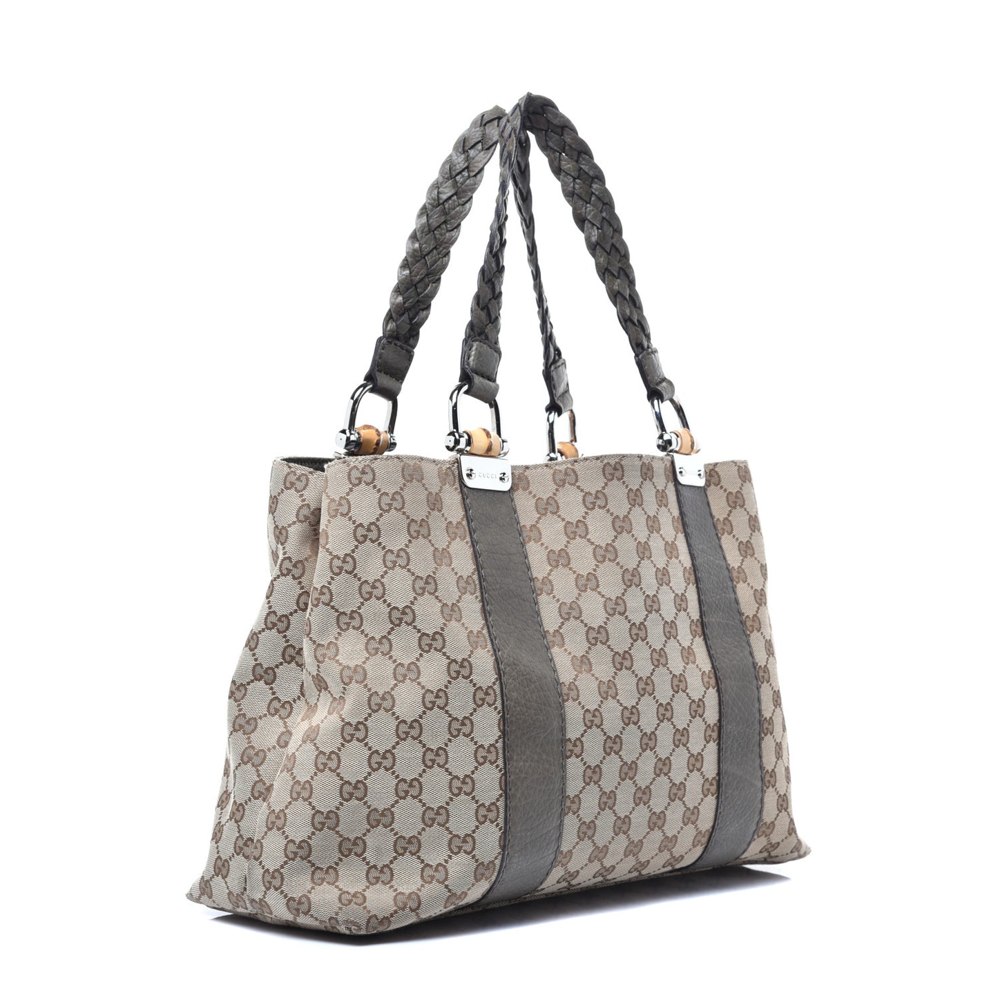 Monogram Medium Bamboo Bar Tote Olive