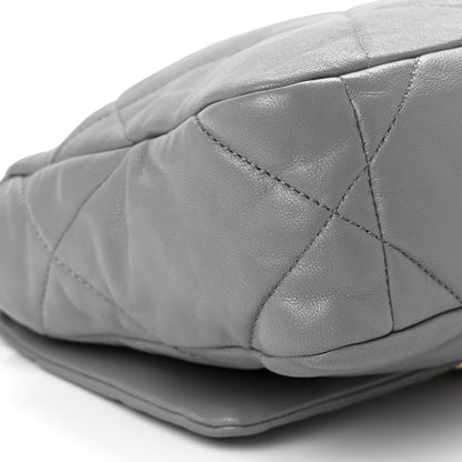 Chanel Goatskin Quilted Medium Chanel 19 Flap Grey 10 of 11