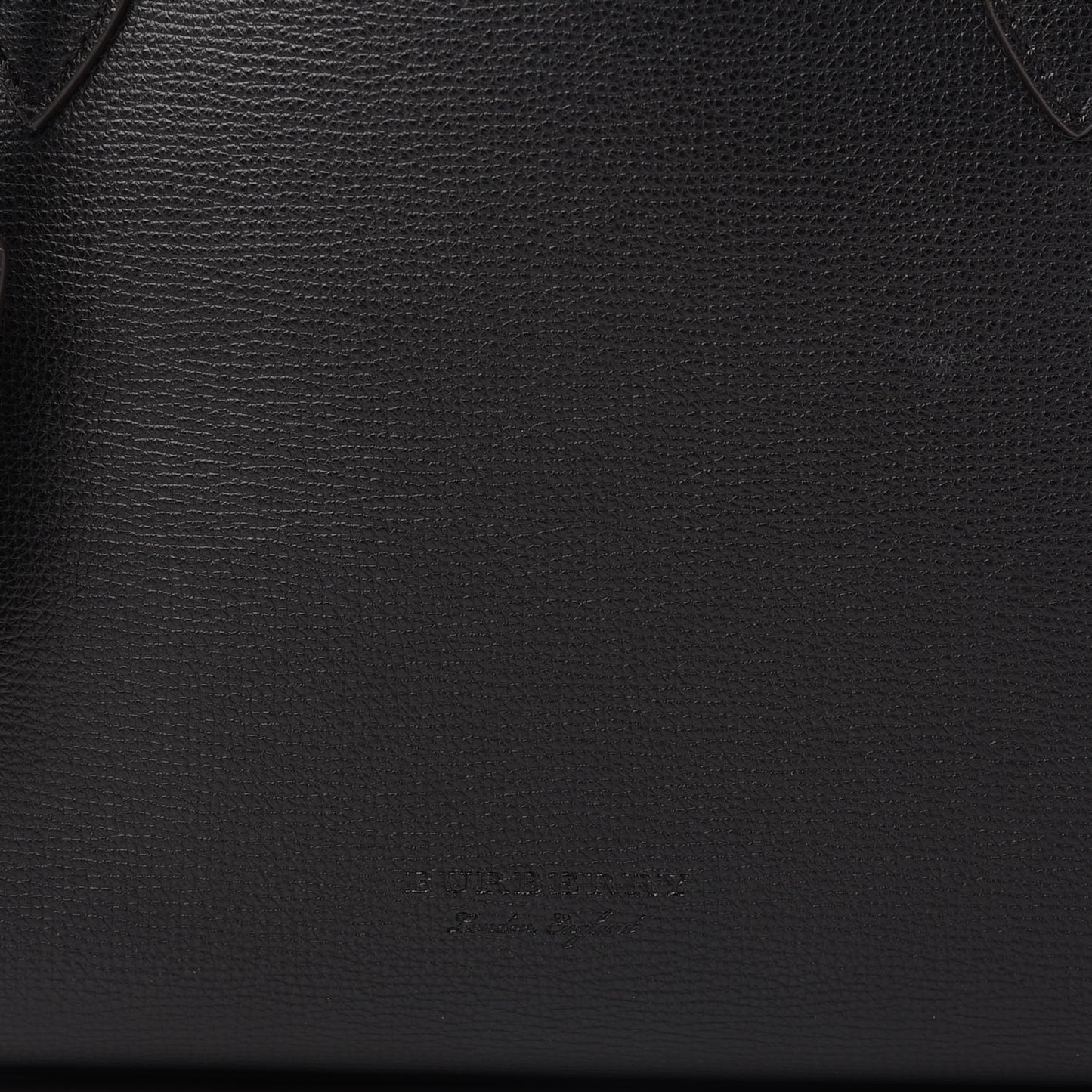 Grainy Calfskin Haymarket Check Medium Reversible Tote Black