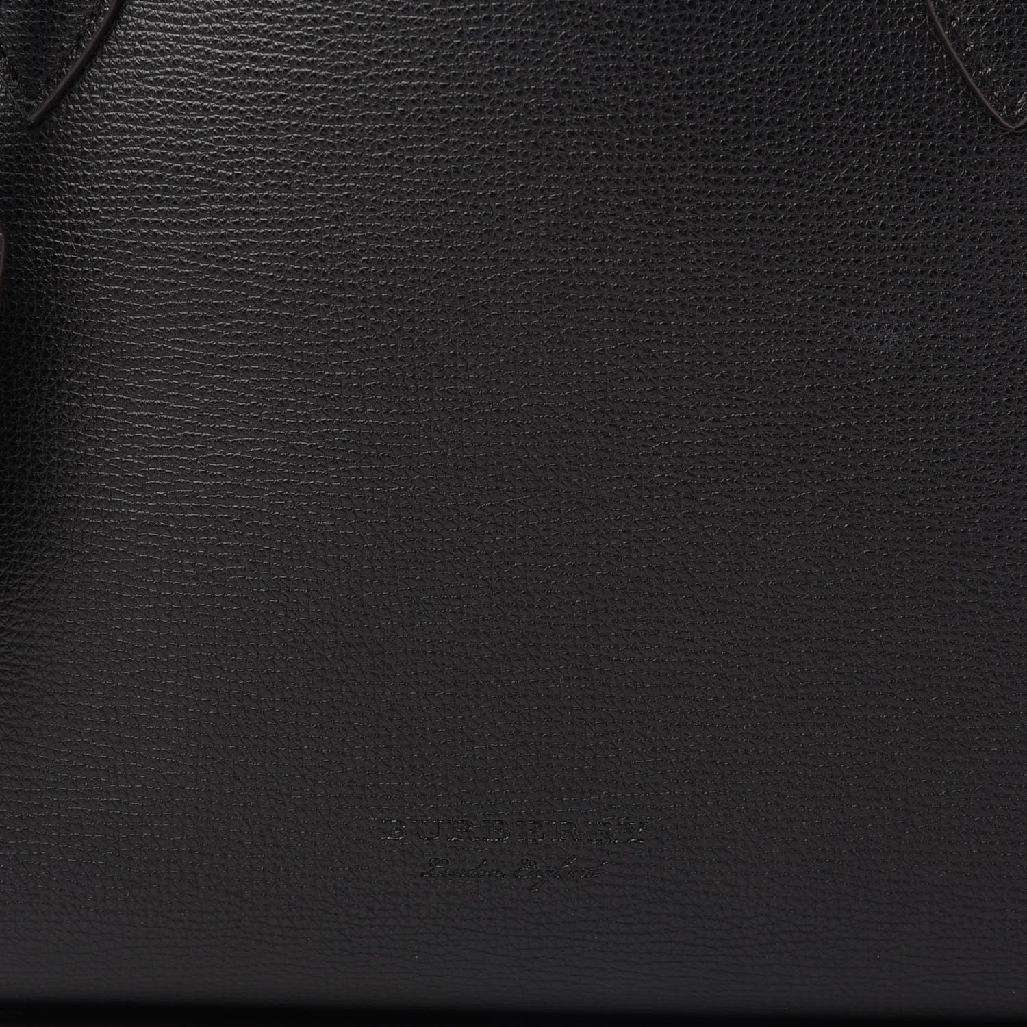 Burberry Grainy Calfskin Haymarket Check Medium Reversible Tote Black 8 of 10