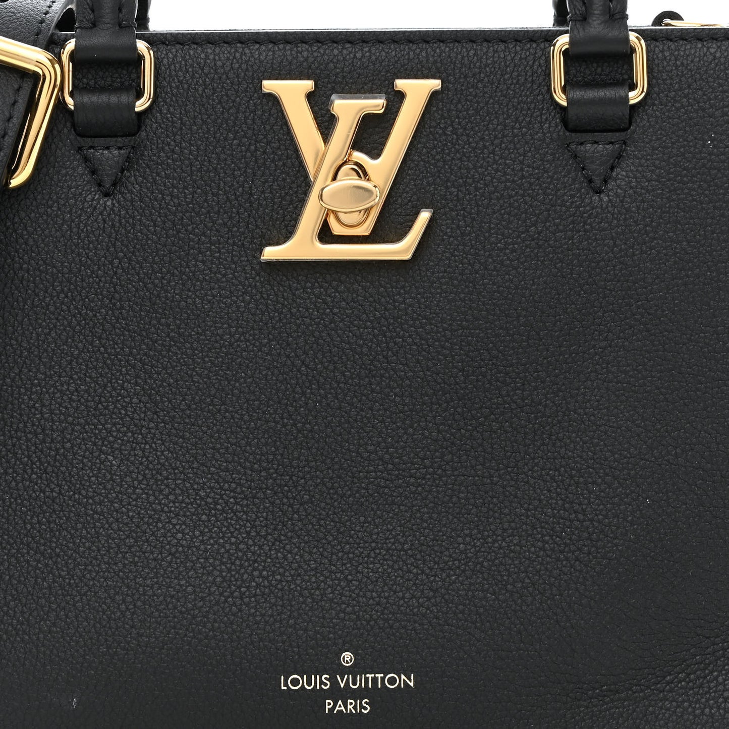 Calfskin Lock & Go Tote Black