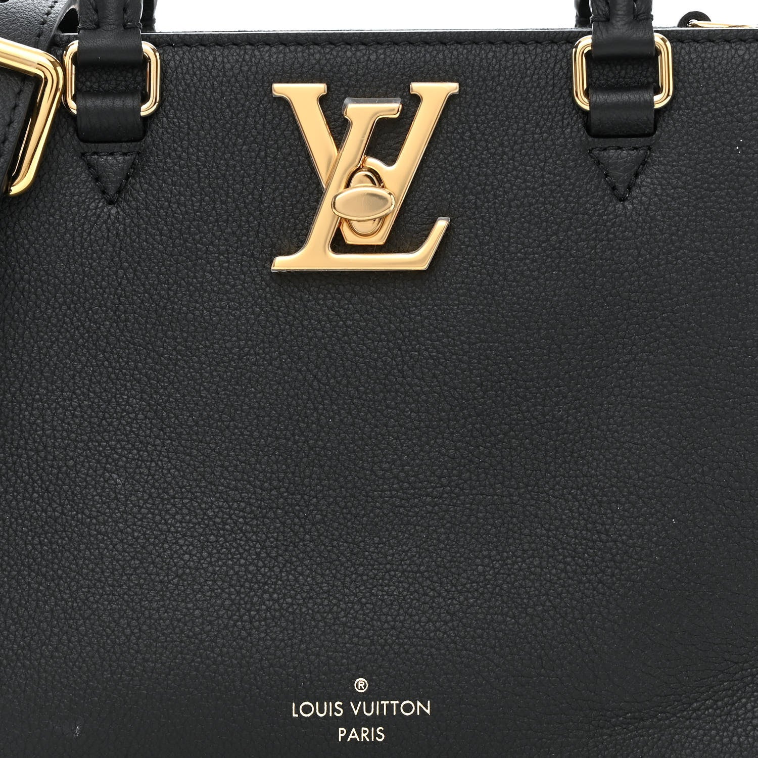 Louis Vuitton Calfskin Lock & Go Tote Black 7 of 11