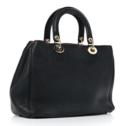 Christian Dior Bullcalf Large Diorissimo Tote Black Rose Indien 4 of 30