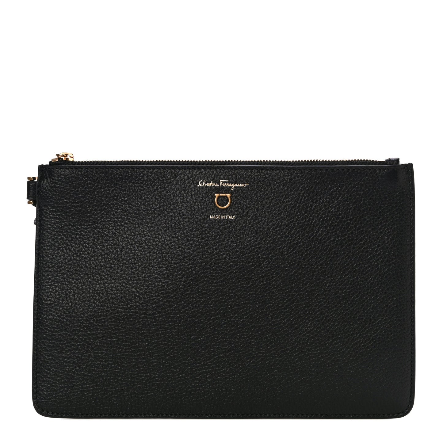 Calfskin Wristlet Clutch Black