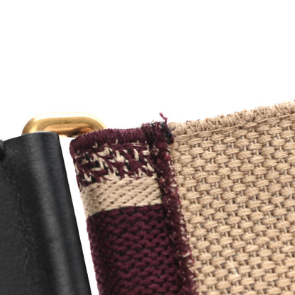 Christian Dior Canvas Embroidered Shoulder Strap Burgundy 5 of 5