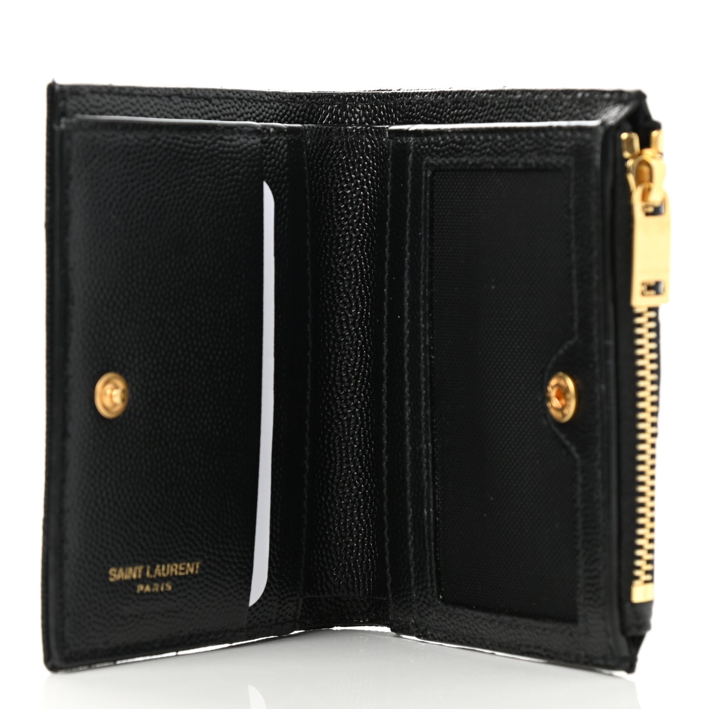 Grain De Poudre Matelasse Chevron Monogram Zipped Card Case Black
