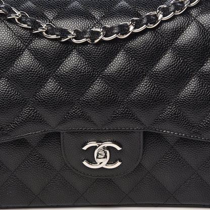 Chanel Caviar Quilted Jumbo Double Flap Black 10 of 11