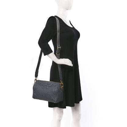 Louis Vuitton Calfskin Debossed Monogram Versailles City Keepall Dark Shadow Grey 2 of 9