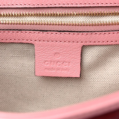 Gucci Azalea Calfskin Enamel Matelasse Diagonal Small Torchon GG Marmont Shoulder Bag New Cherry Red Wild Rose 6 of 9