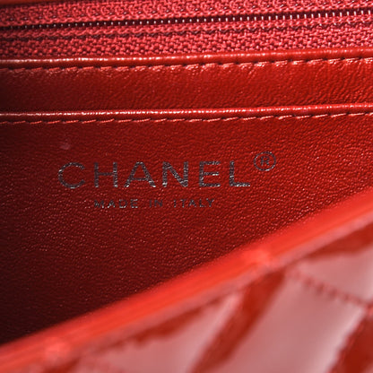 Chanel Patent Calfskin Quilted Mini Rectangular Flap Dark Red 6 of 7