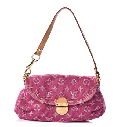 Louis Vuitton Monogram Denim Mini Pleaty Fuchsia 1 of 12