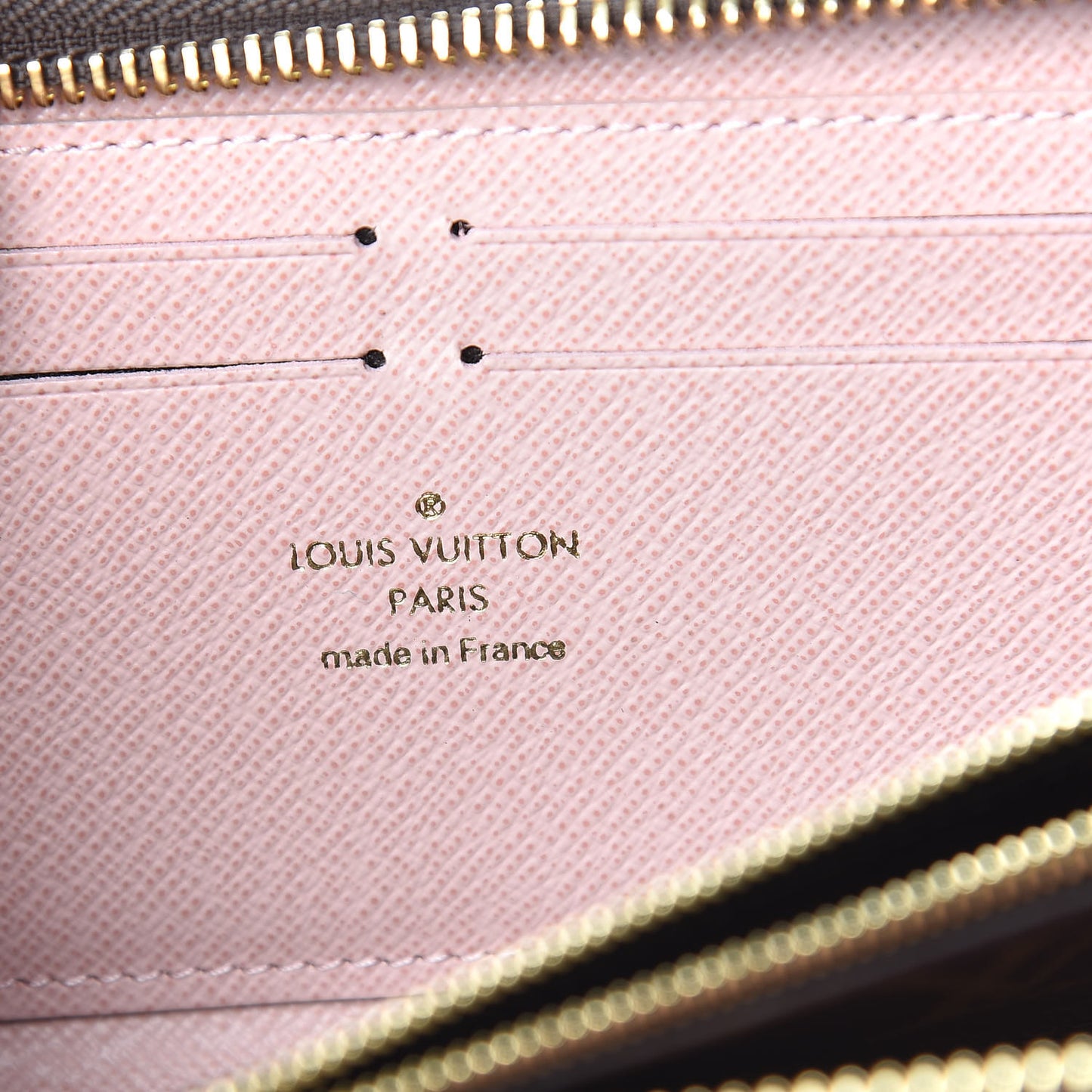Monogram Clemence Wallet Rose Ballerine