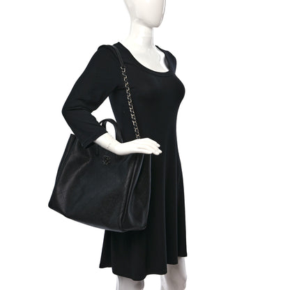 Chanel Caviar Stitched Large Lady Coco Shopping Tote Black 2 of 9