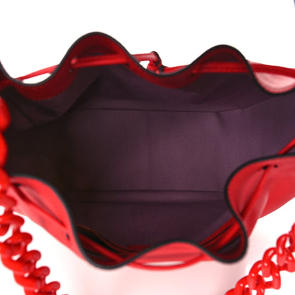 Versace Grained Calfskin La Medusa Bucket Bag Red 5 of 8