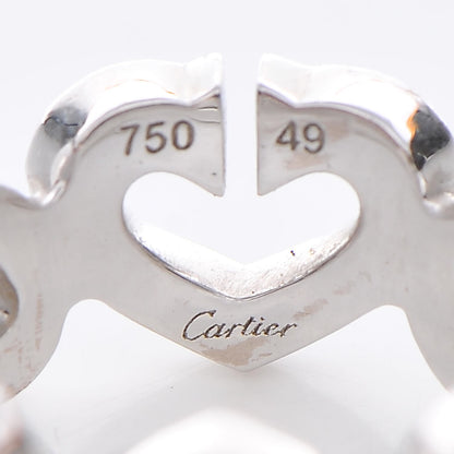 Cartier 18K White Gold Diamond Hearts and Symbols Ring 49 4.75 4 of 5