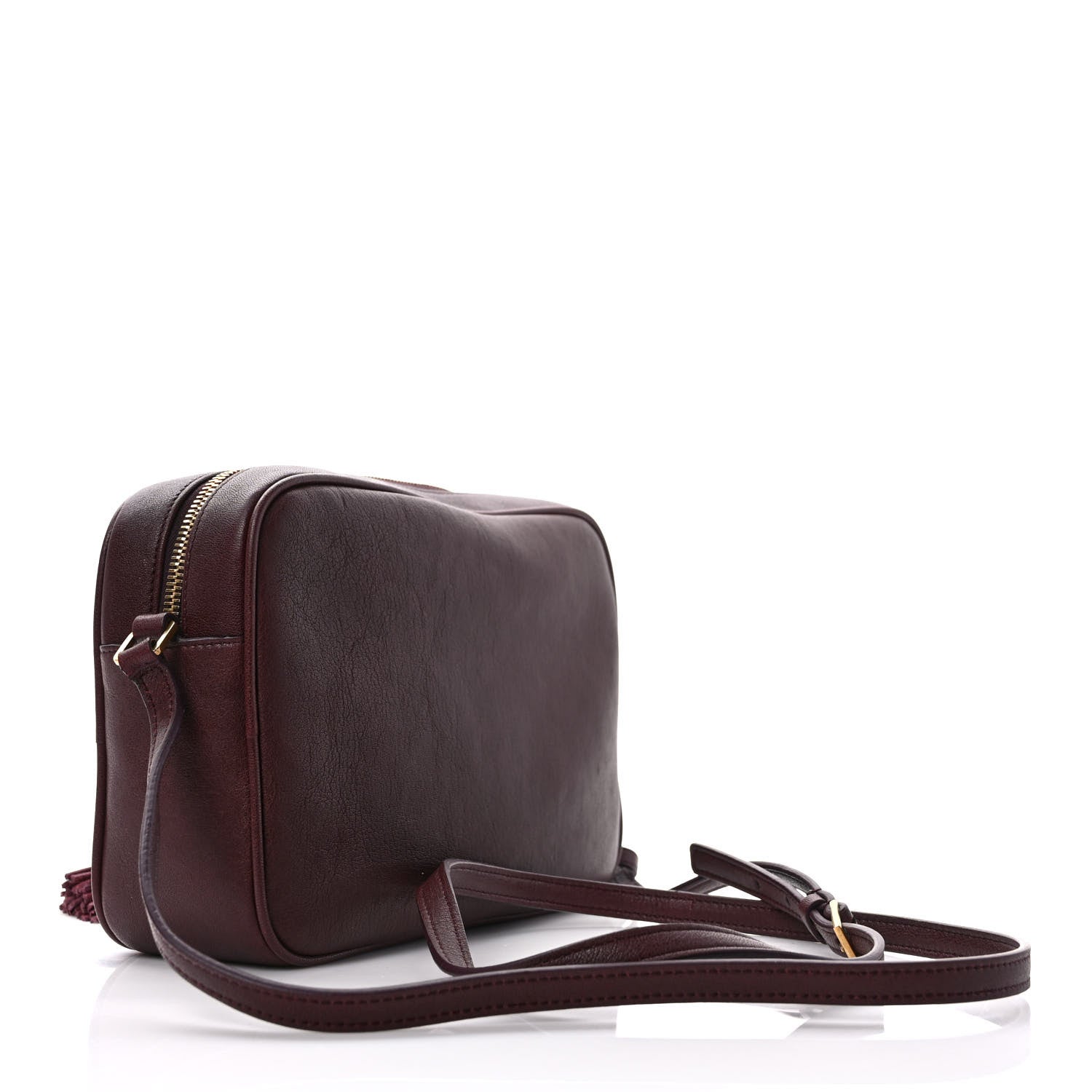 Saint Laurent Lambskin Monogram Lou Camera Bag Burgundy 3 of 10