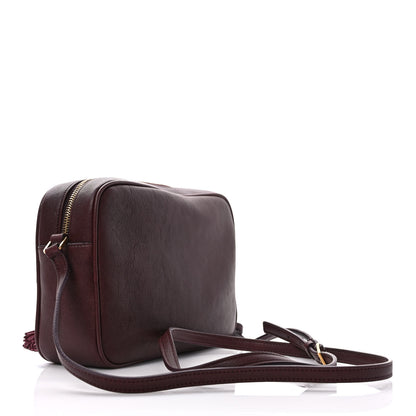 Saint Laurent Lambskin Monogram Lou Camera Bag Burgundy 3 of 10